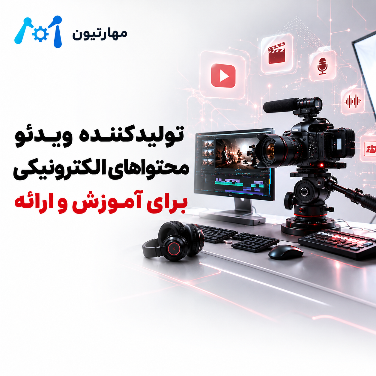 تولیدکننده ویدئو محتوای الکترونیکی برای آموزش و ارائه